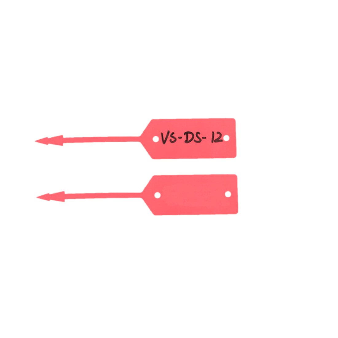 Etiquetas con ranura 190x37mm PEAD, Rojo