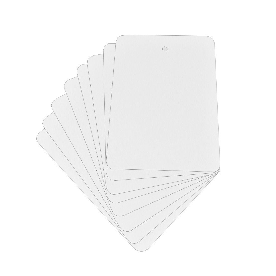 Etiquetas colgantes 74,2x105mm PET, Blanco