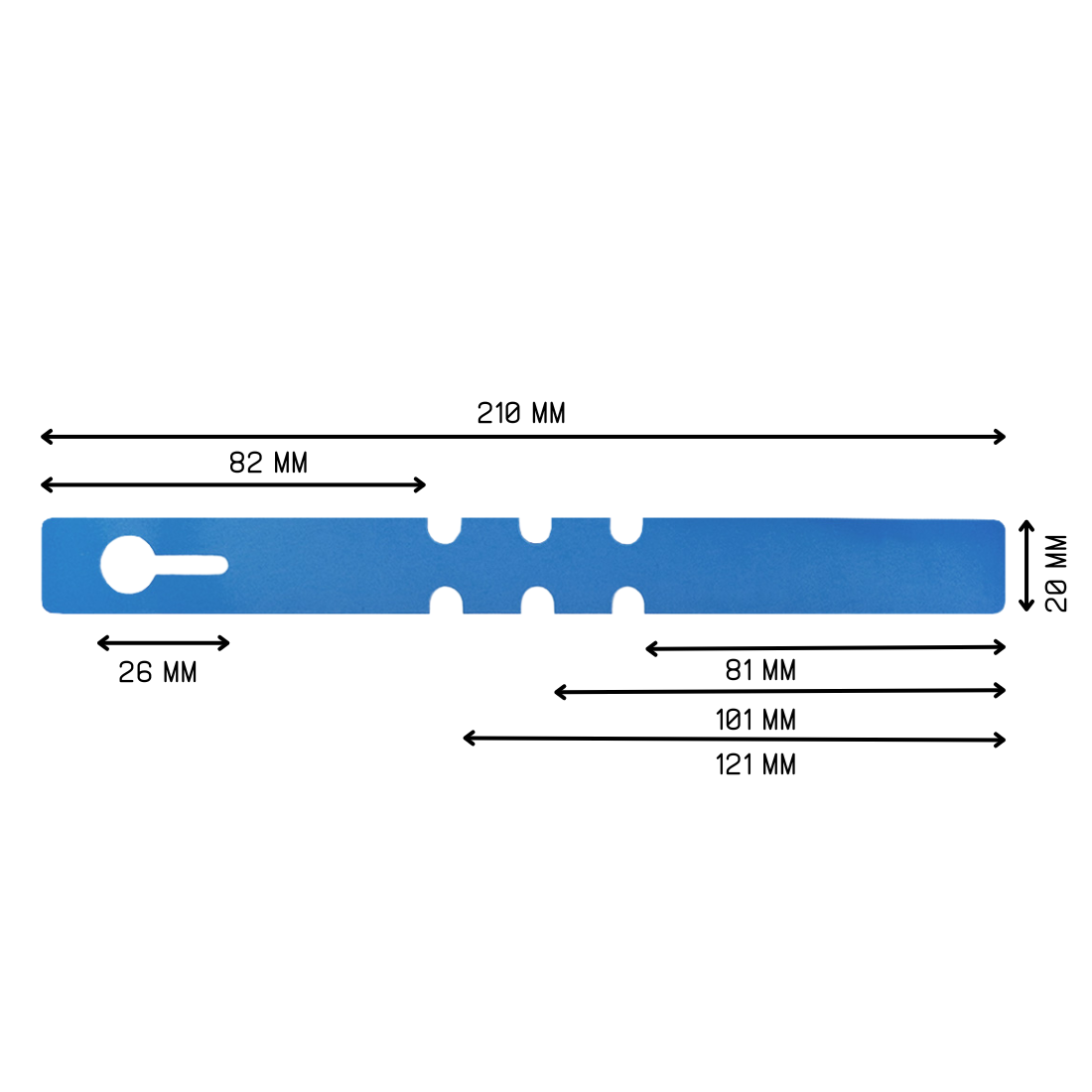 Loop lock labels 210x20mm PVC