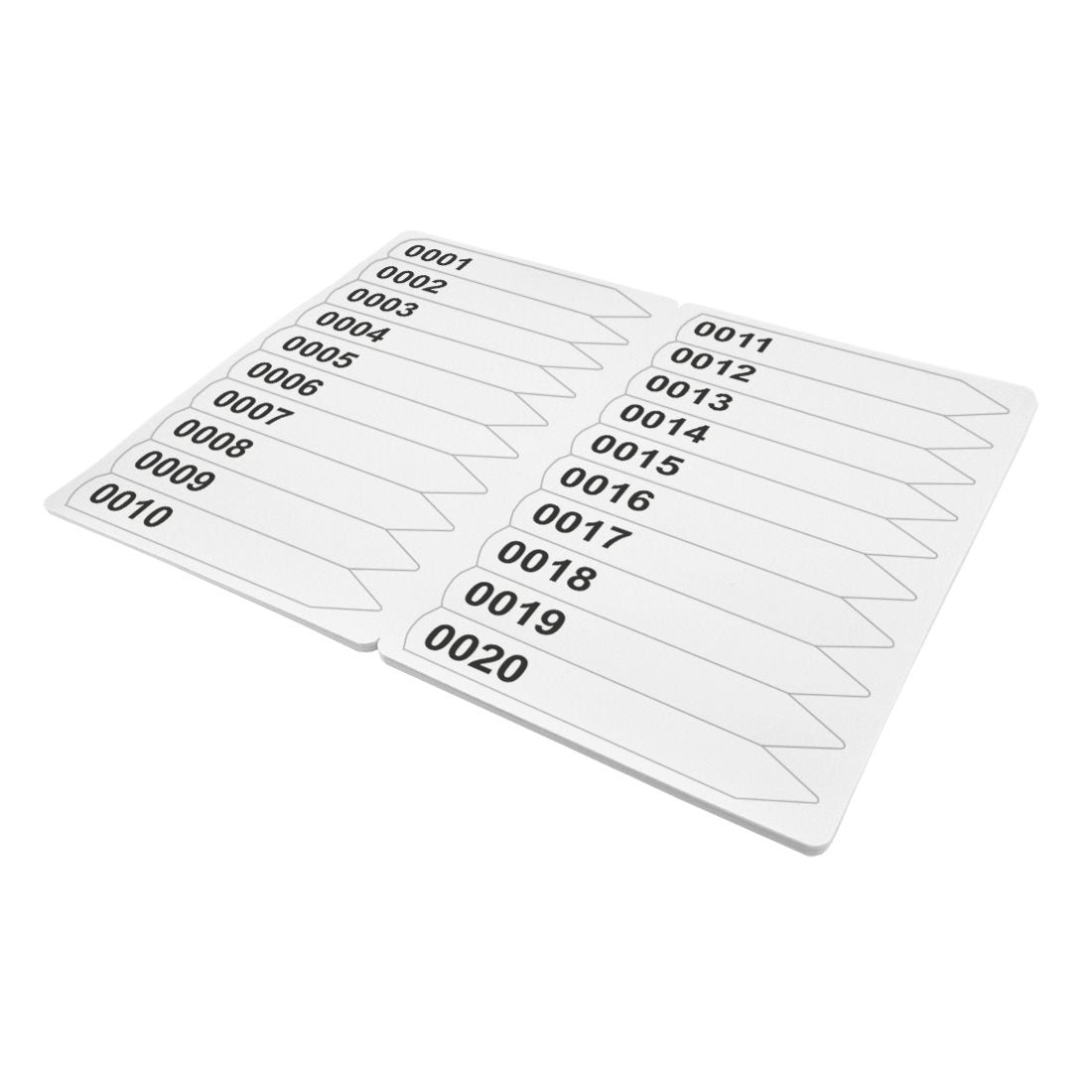 Etiquetas de estaca 120x20mm 200µ PET - Numerado, Blanco