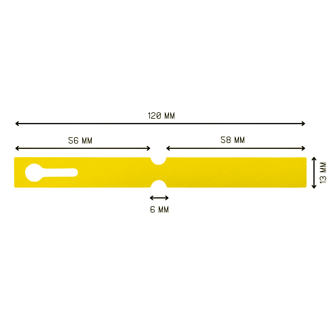 Etiquetas con ranura 120x13mm PVC