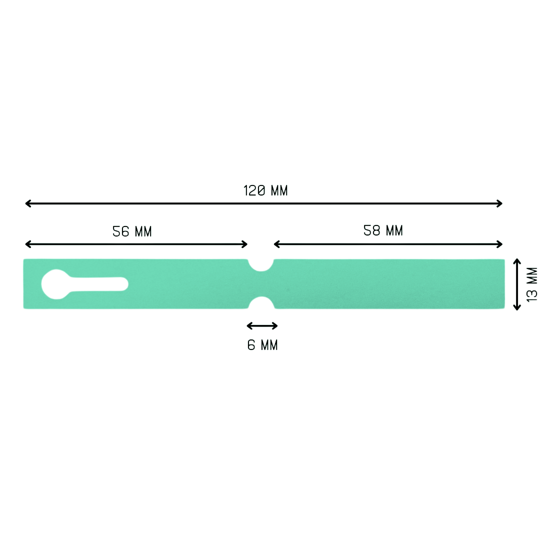 Etiquetas con ranura 120x13mm PVC