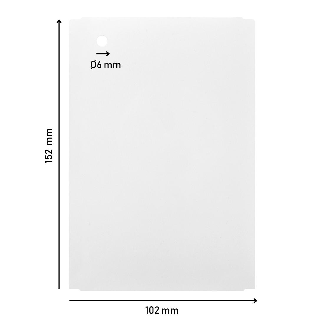 Etiquetas colgantes 102x152mm HTP, Blanco