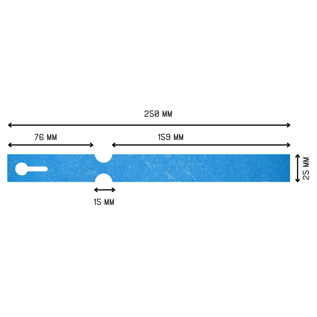 Etiquetas con ranura 250x25mm Tyvek