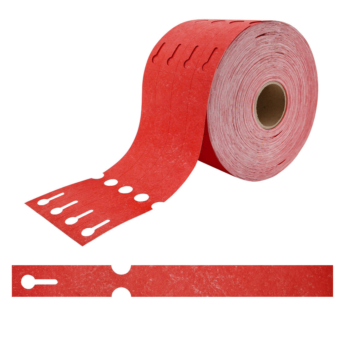 Etiquetas con ranura 250x25mm Tyvek, Rojo
