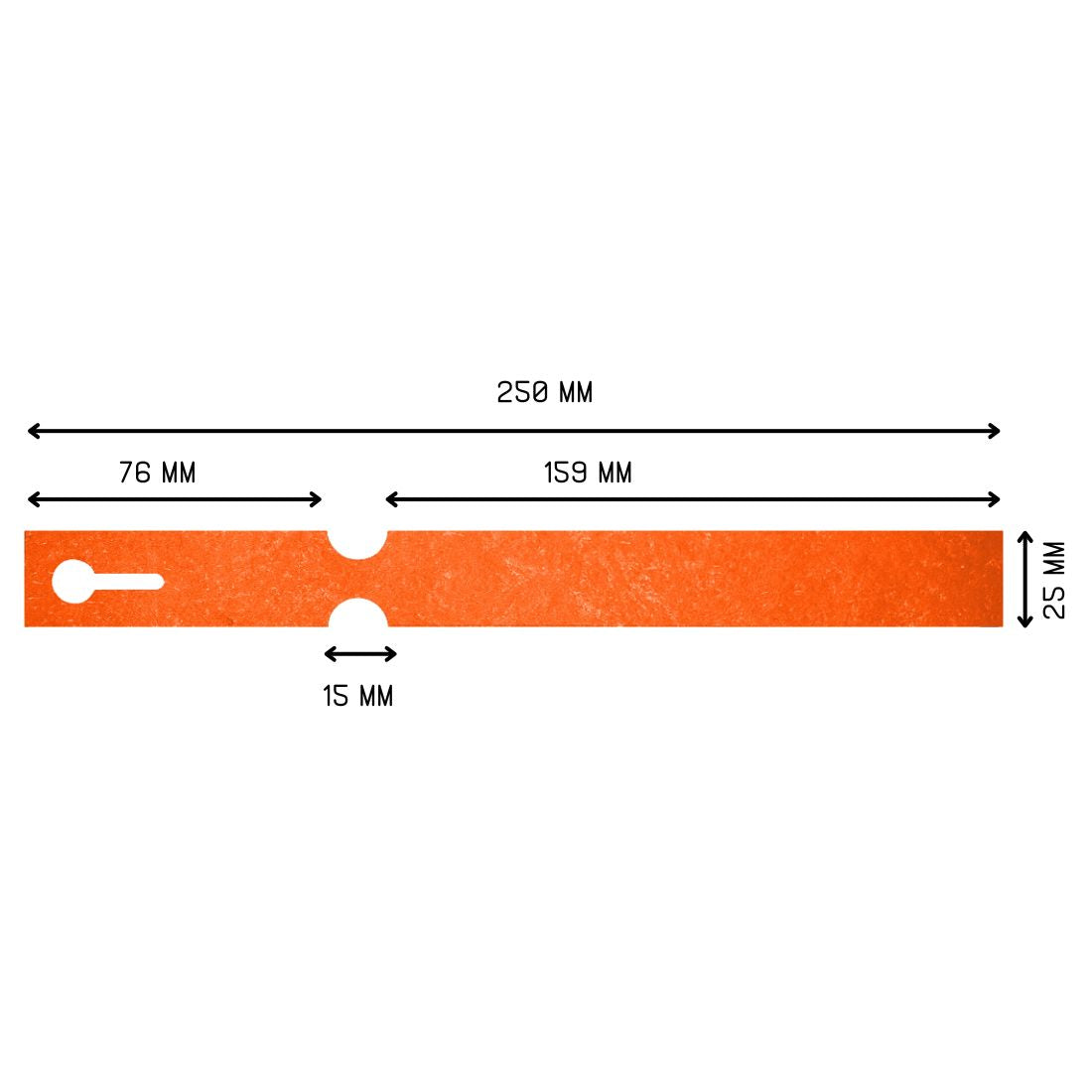Etiquetas con ranura 250x25mm Tyvek
