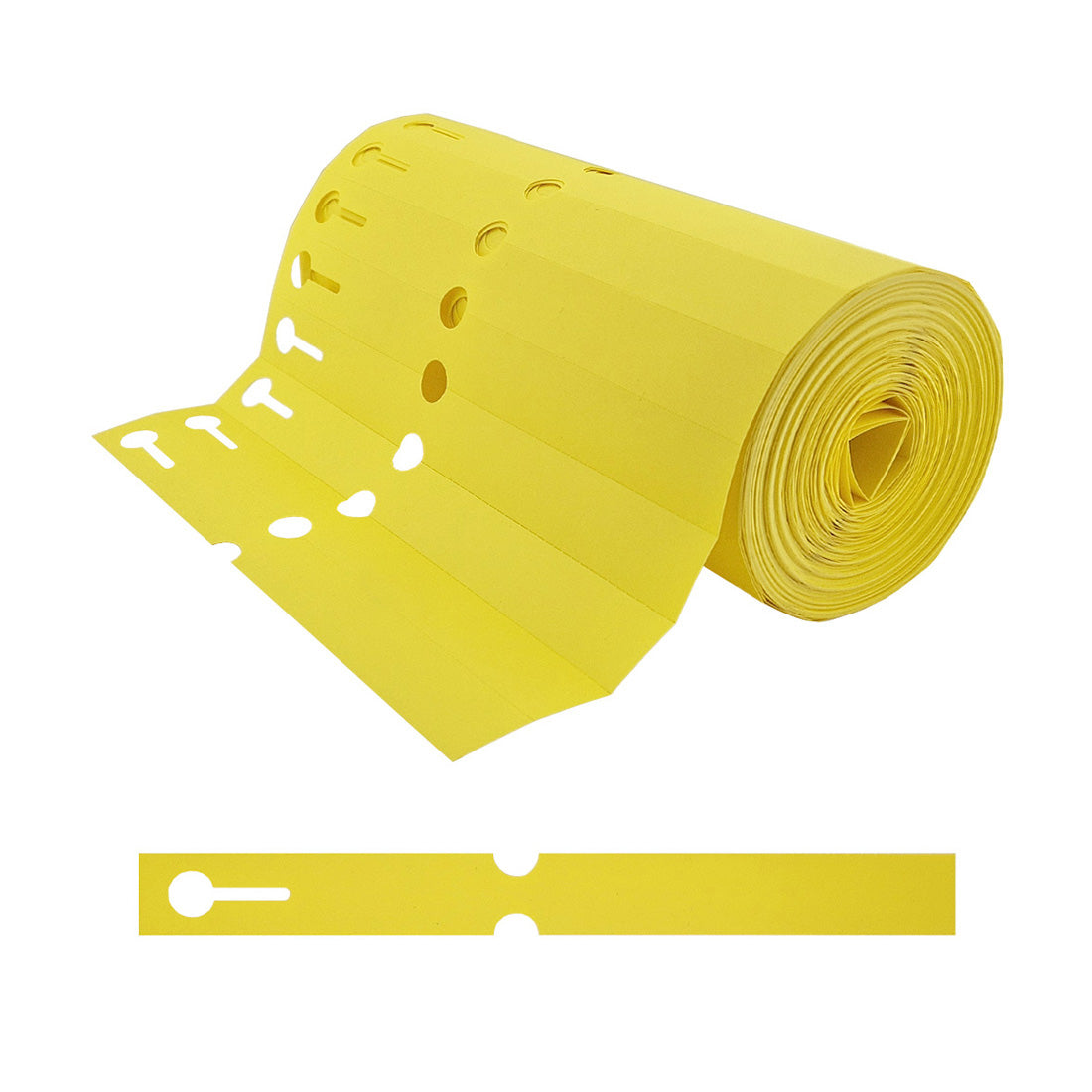 Etiquetas con ranura 200x20mm PVC, Amarillo