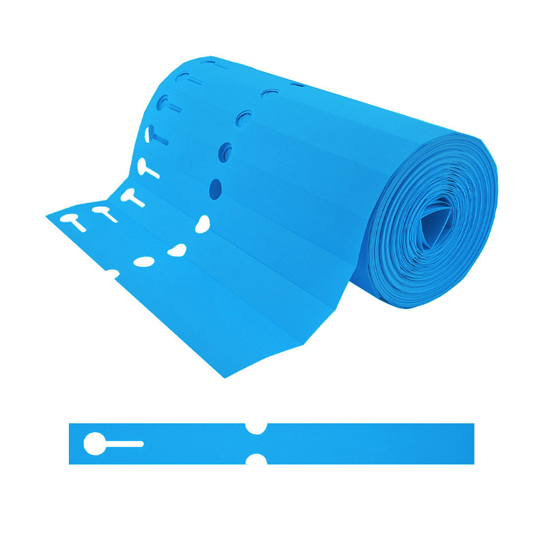Etiquetas con ranura 200x20mm PVC, Azul