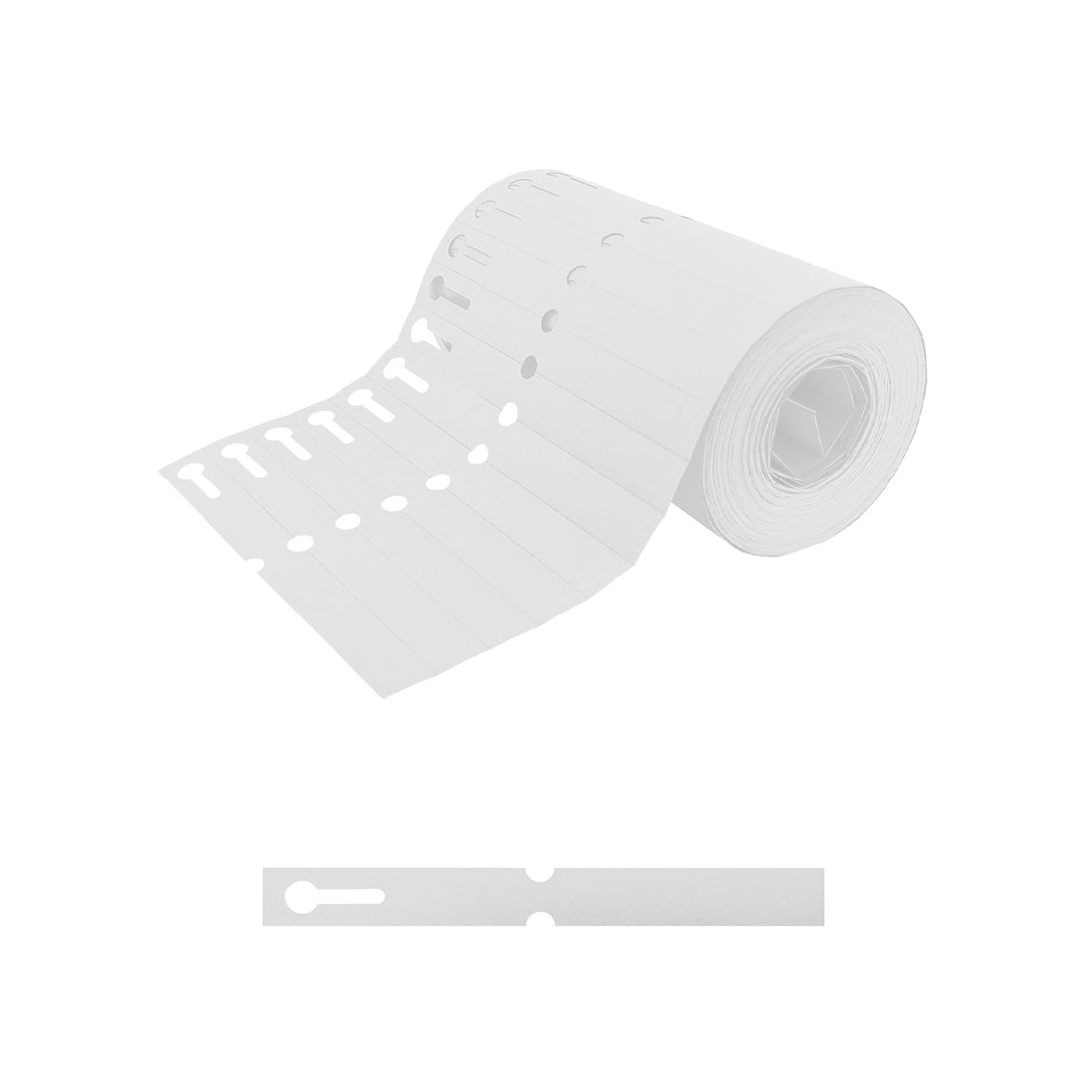 Etiquetas con ranura 120x13mm PVC, Blanco