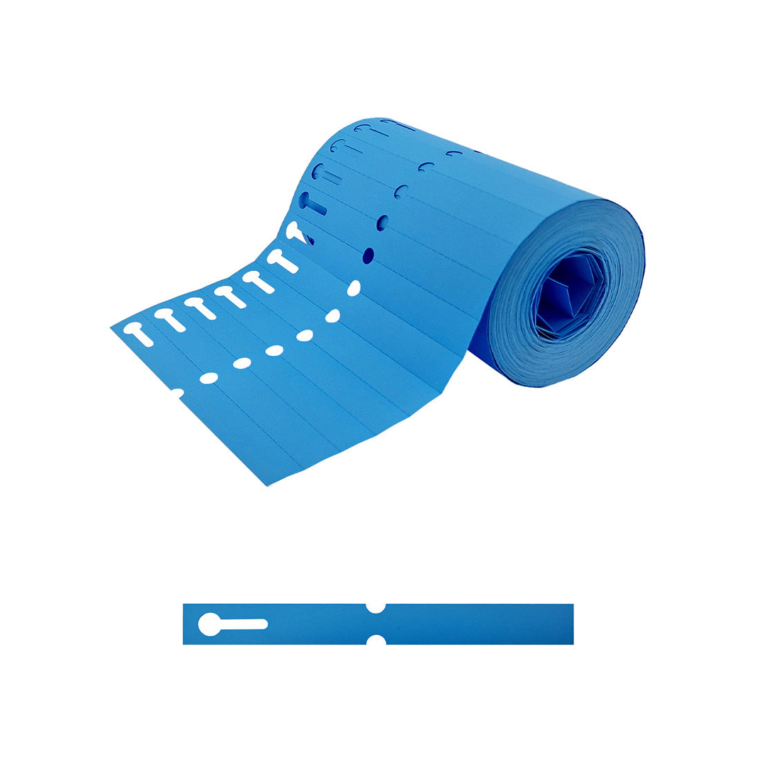 Etiquetas con ranura 120x13mm PVC, Azul