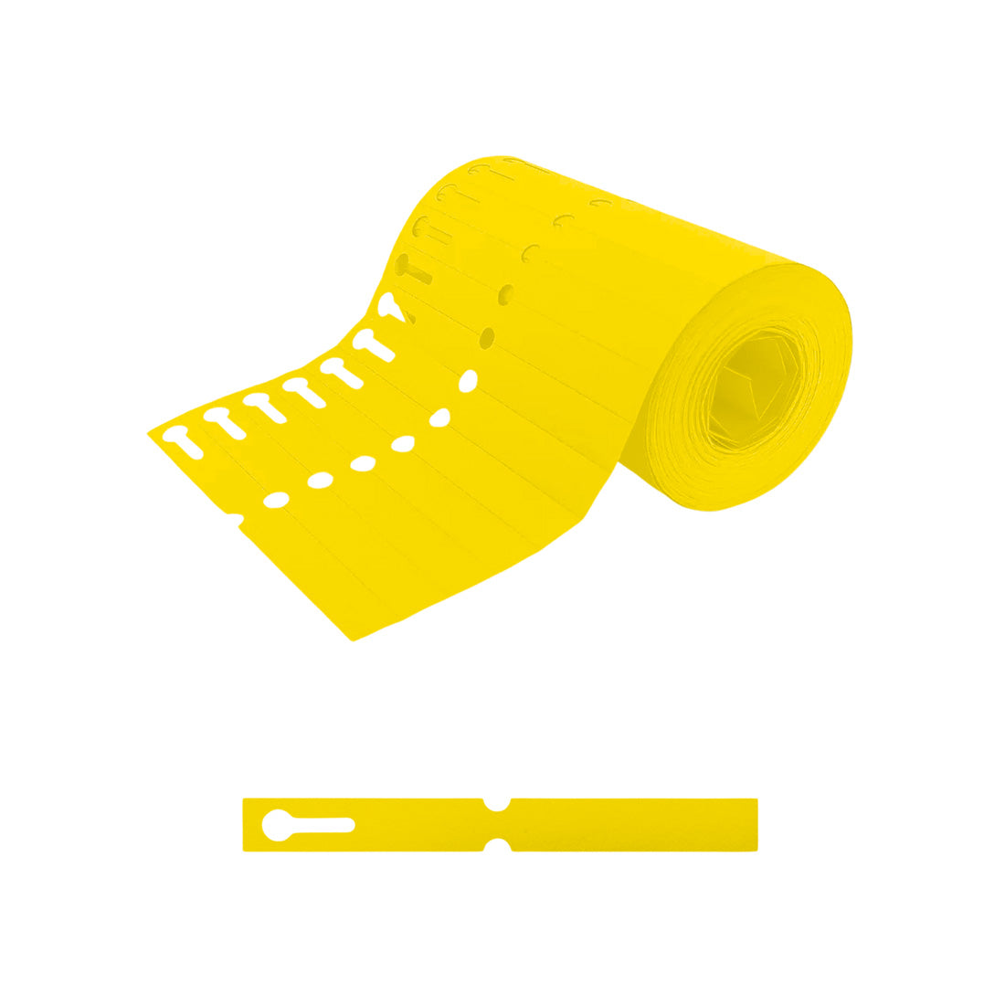 Etiquetas con ranura 120x13mm PVC, Amarillo