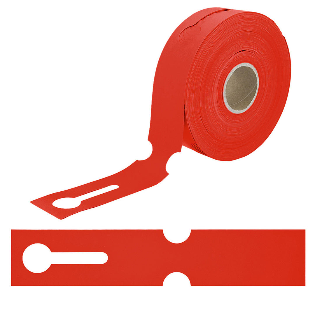 Loop lock labels 260x50mm HDPE, Red