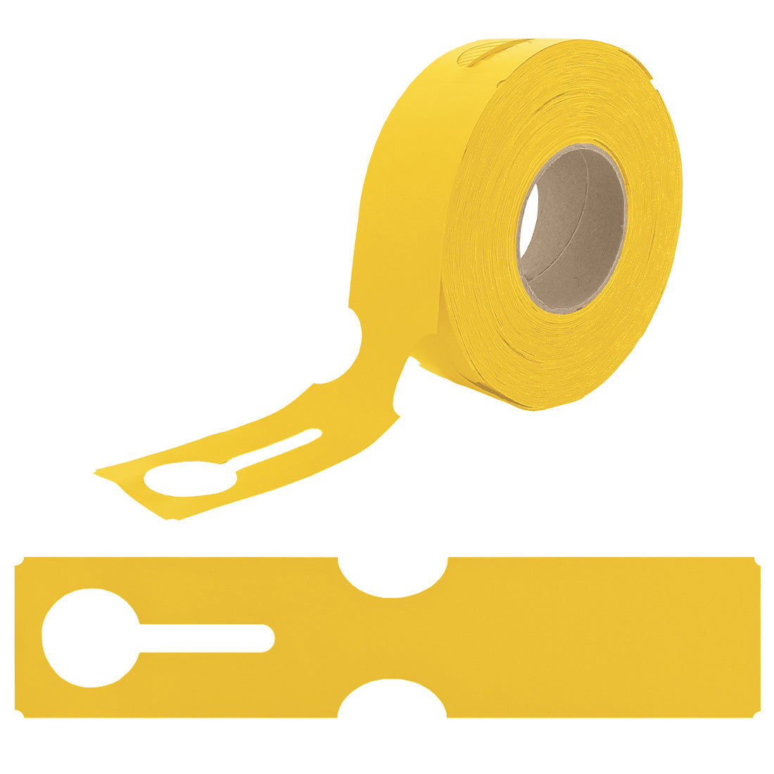 Loop lock labels 273x59mm HDPE, Yellow