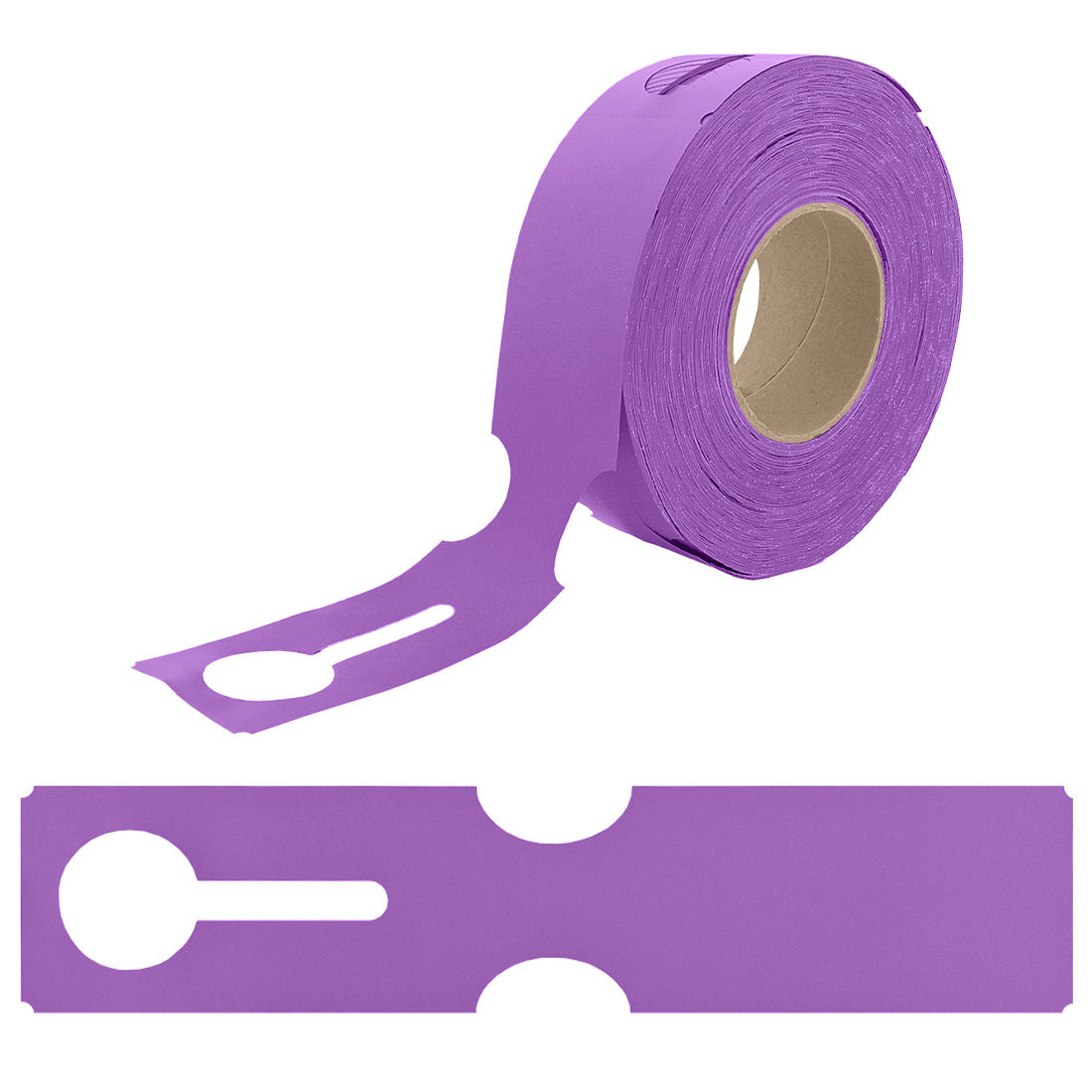 Etiquetas con ranura 273x59mm PEAD, Morado