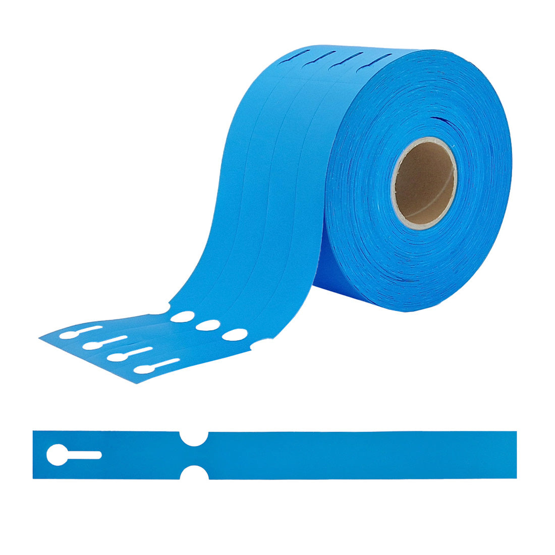 Etiquetas con ranura 250x25mm PEAD, Azul