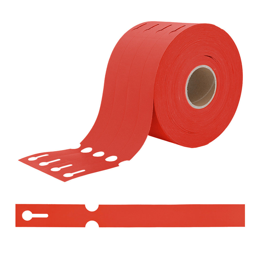 Etiquetas con ranura 250x25mm PEAD, Rojo