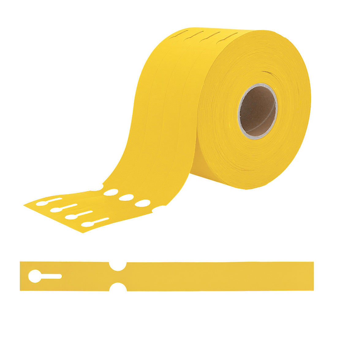 Loop lock labels 250x25mm HDPE, Yellow