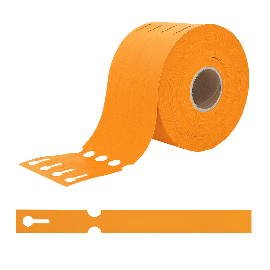 Etiquetas con ranura 250x25mm PEAD, Naranja
