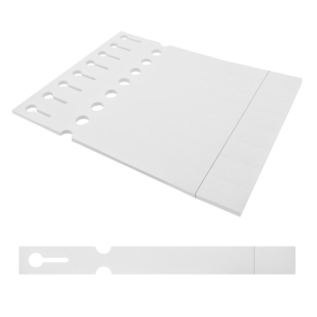 Etiquetas con ranura 250x25mm PET, Blanco