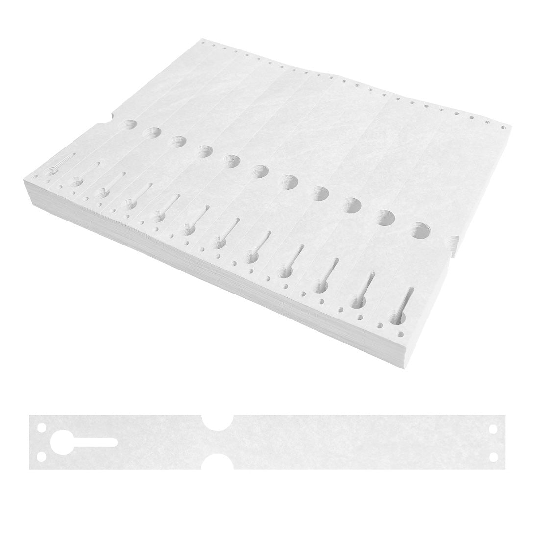 Etiquetas con ranura 220x25,4mm Tyvek, Blanco