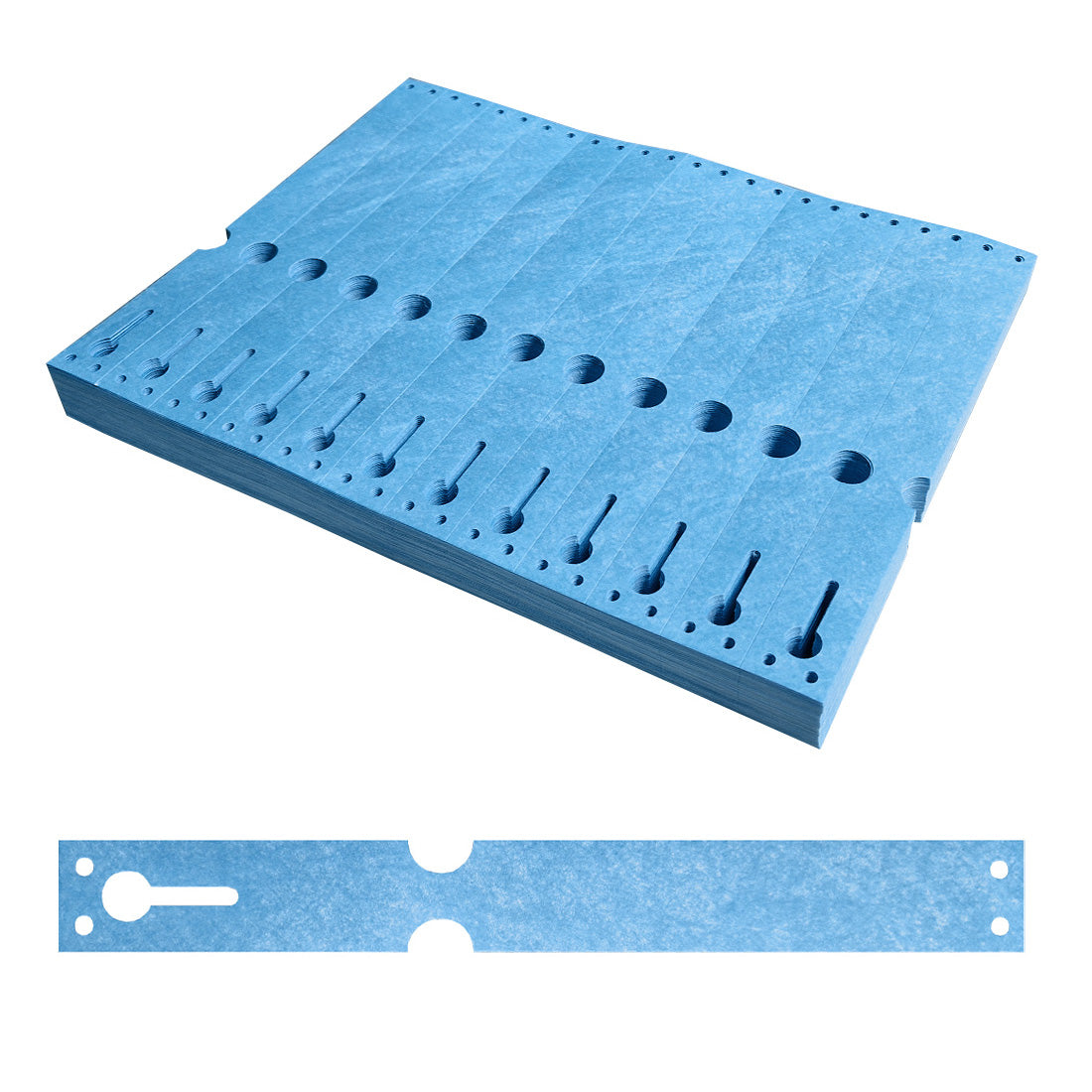 Etiquetas con ranura 220x25,4mm Tyvek, Azul