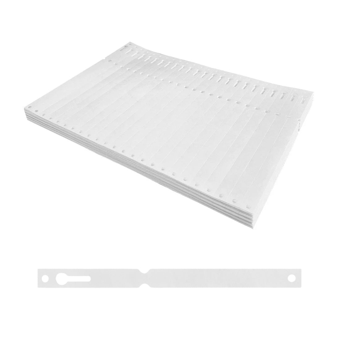 Etiquetas con ranura 220x12,7mm Tyvek, Blanco