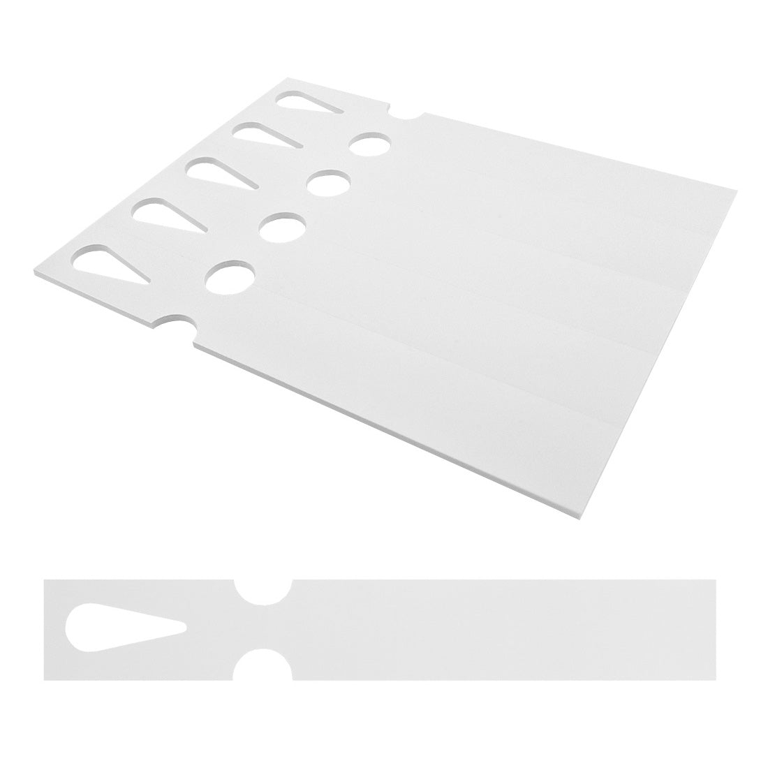 Etiquetas con ranura 250x38mm PET, Blanco