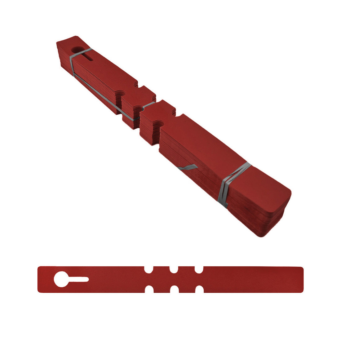 Etiquetas con ranura 210x20mm PVC, Rojo
