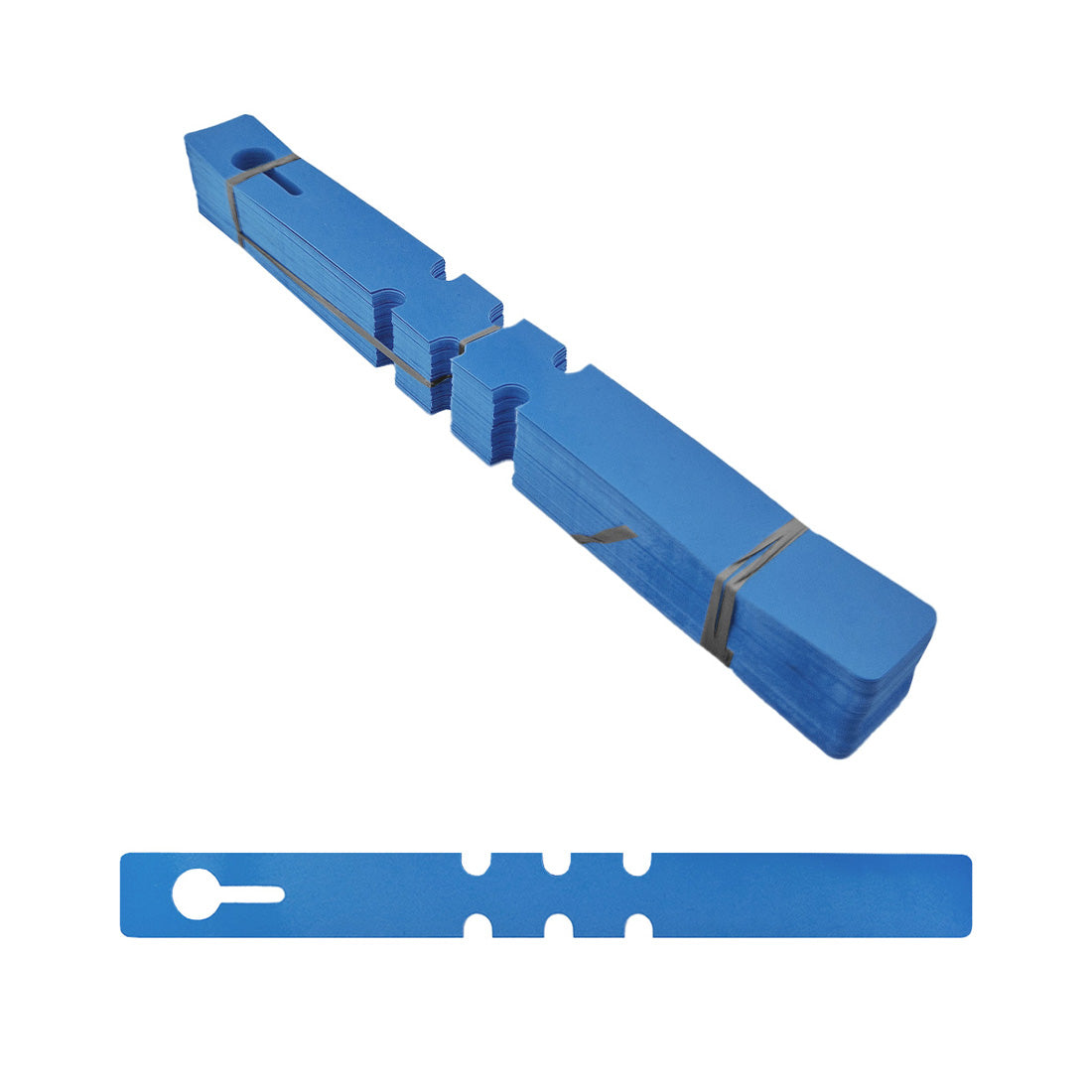 Etiquetas con ranura 210x20mm PVC, Azul