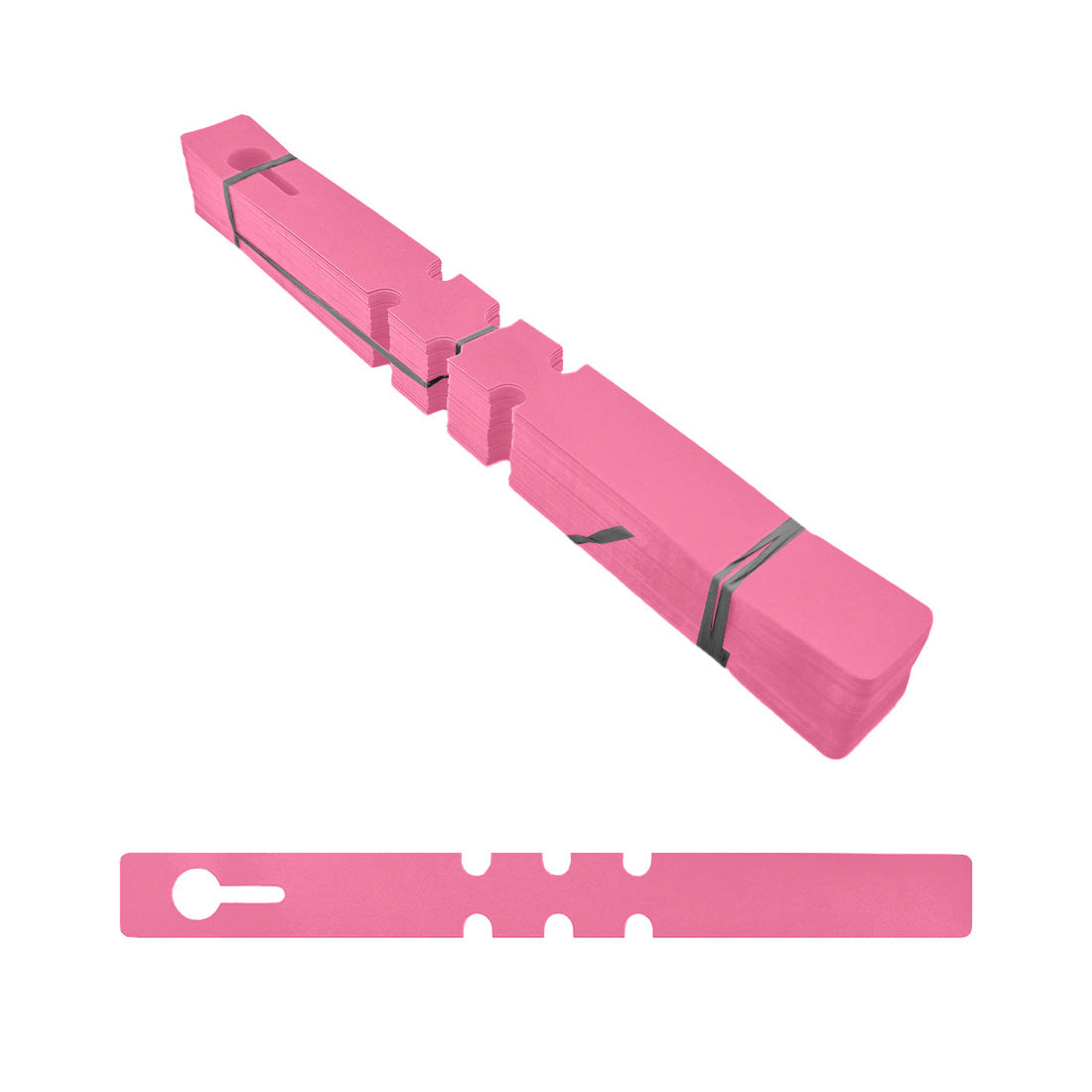 Etiquetas con ranura 210x20mm PVC, Rosa