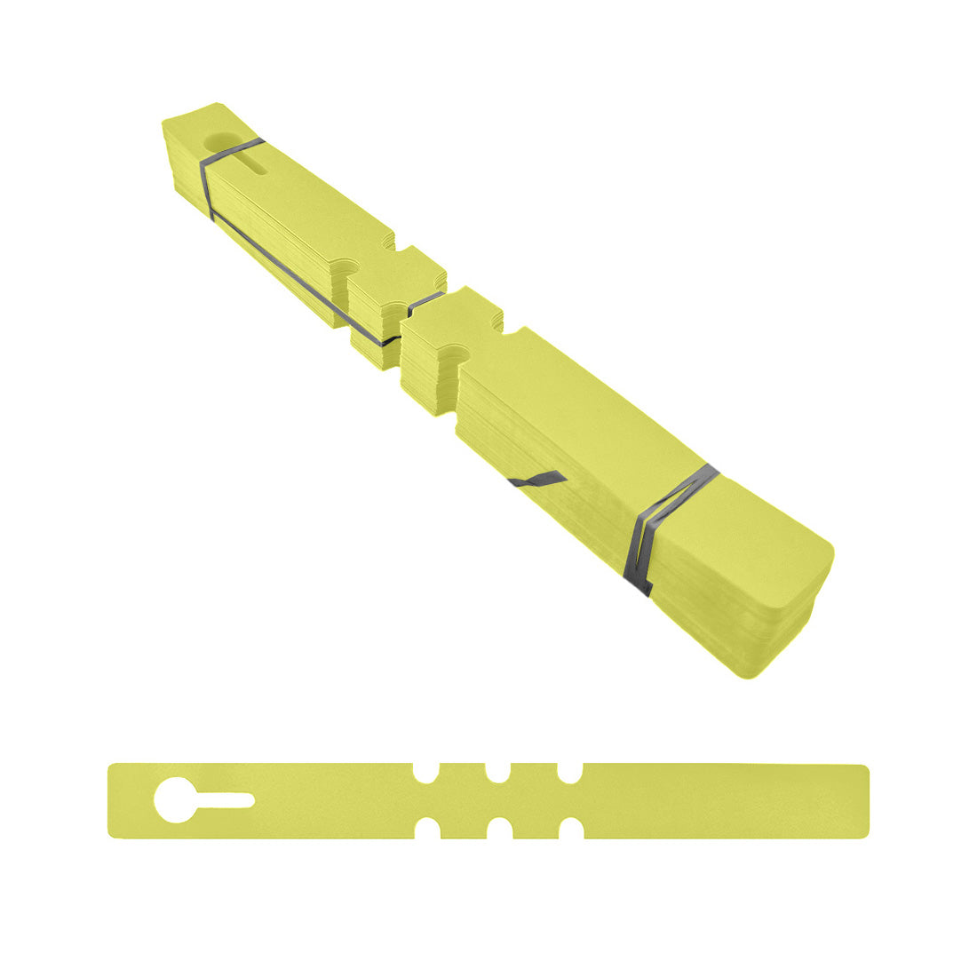 Etiquetas con ranura 210x20mm PVC, Amarillo