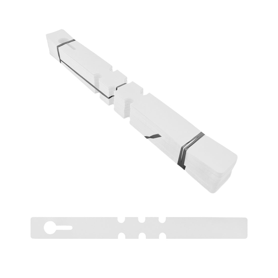 Etiquetas con ranura 210x20mm PVC, Blanco