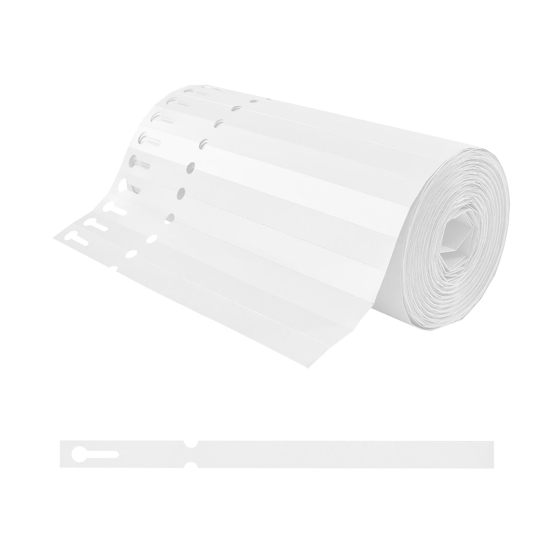 Etiquetas con ranura 200x13mm PVC, Blanco