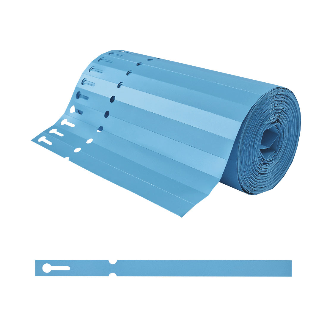 Etiquetas con ranura 200x13mm PVC, Azul