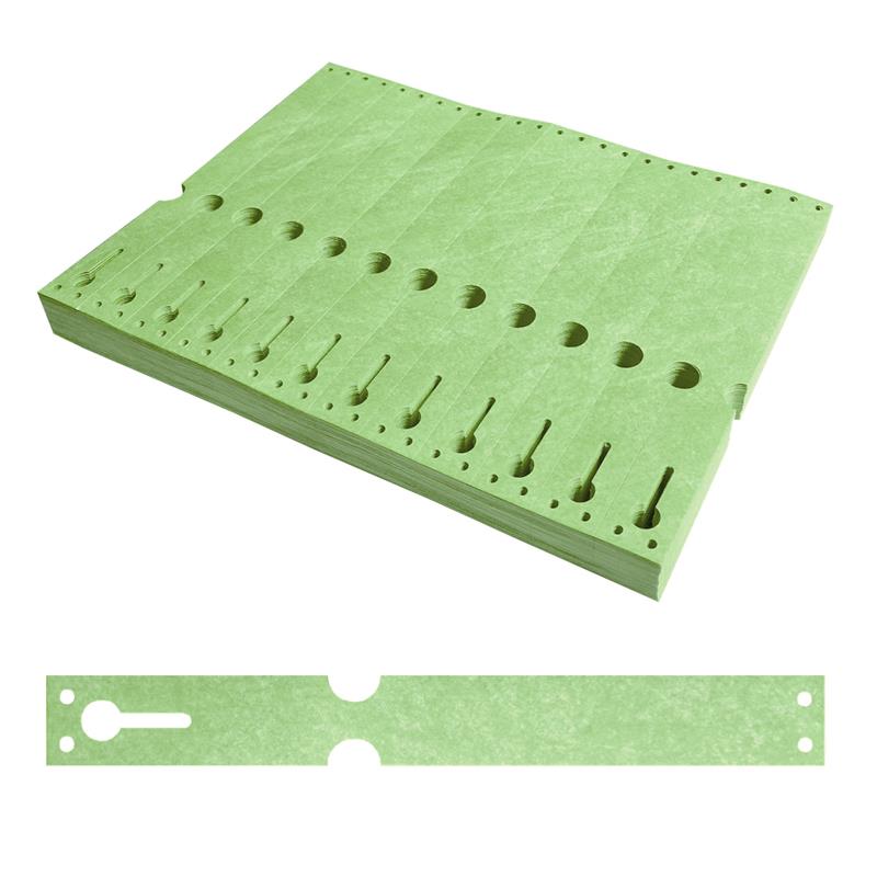 Etiquetas con ranura 220x25,4mm Tyvek, Verde