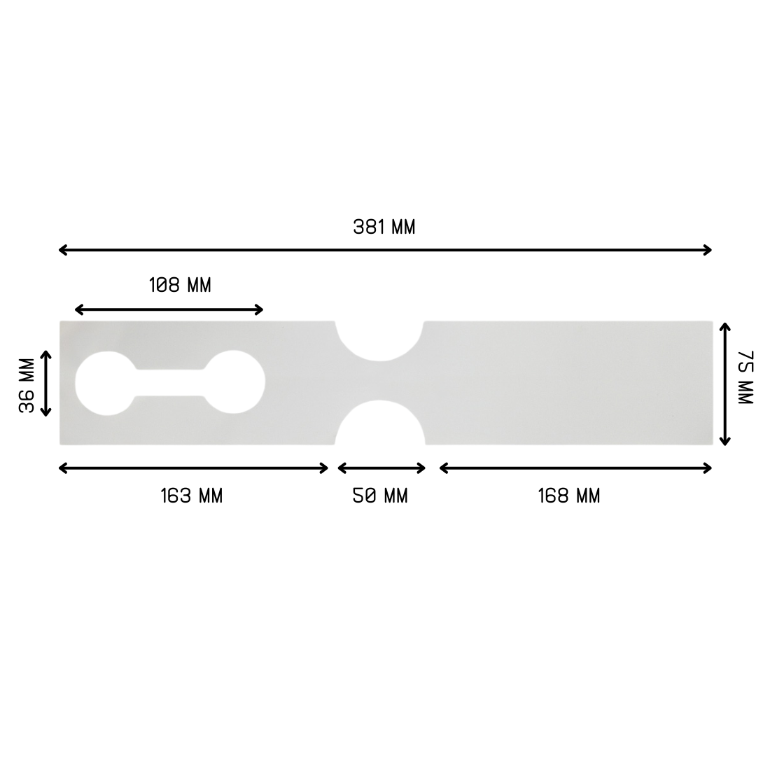 Loop lock labels 381x75mm HDPE, White