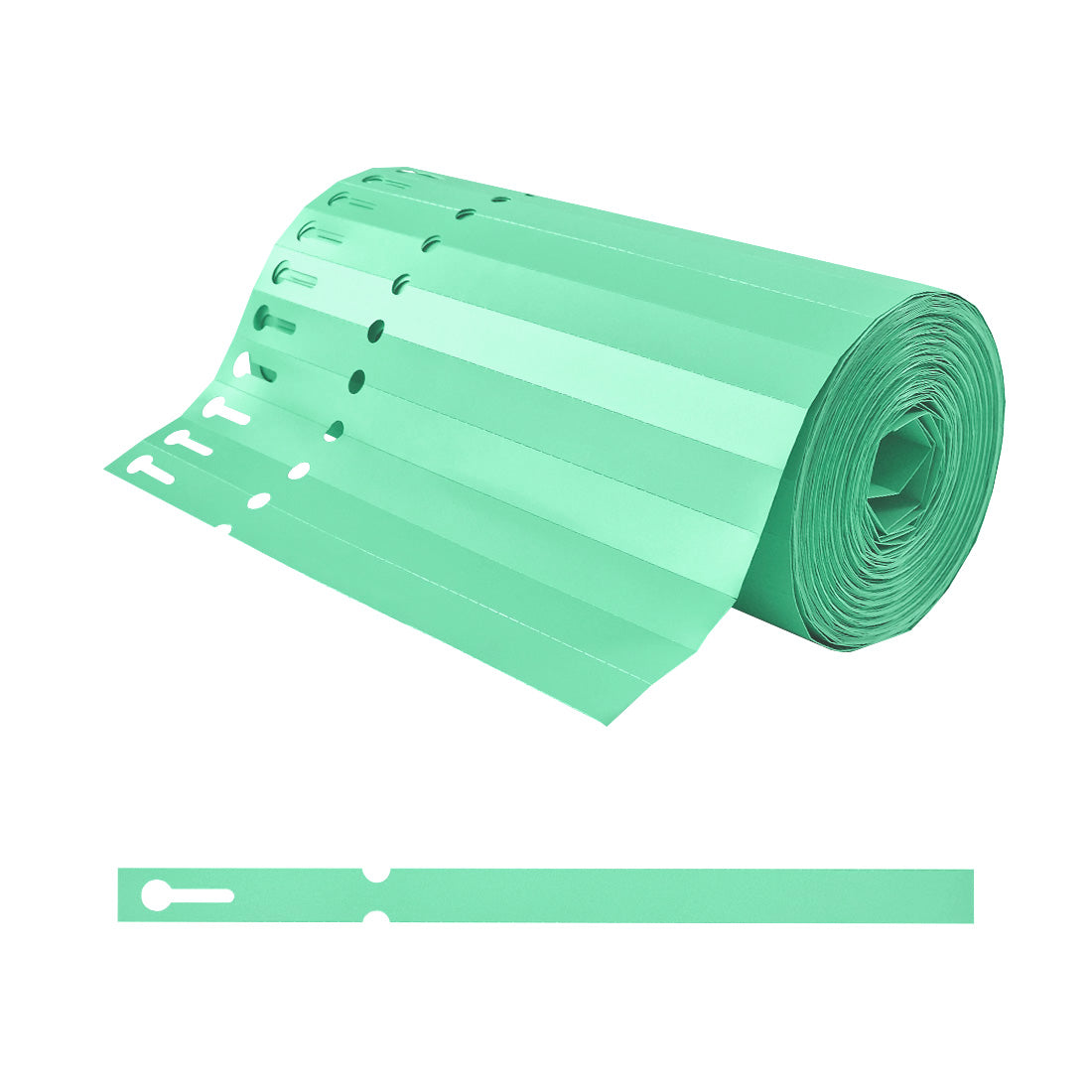 Etiquetas con ranura 200x13mm PVC, Verde