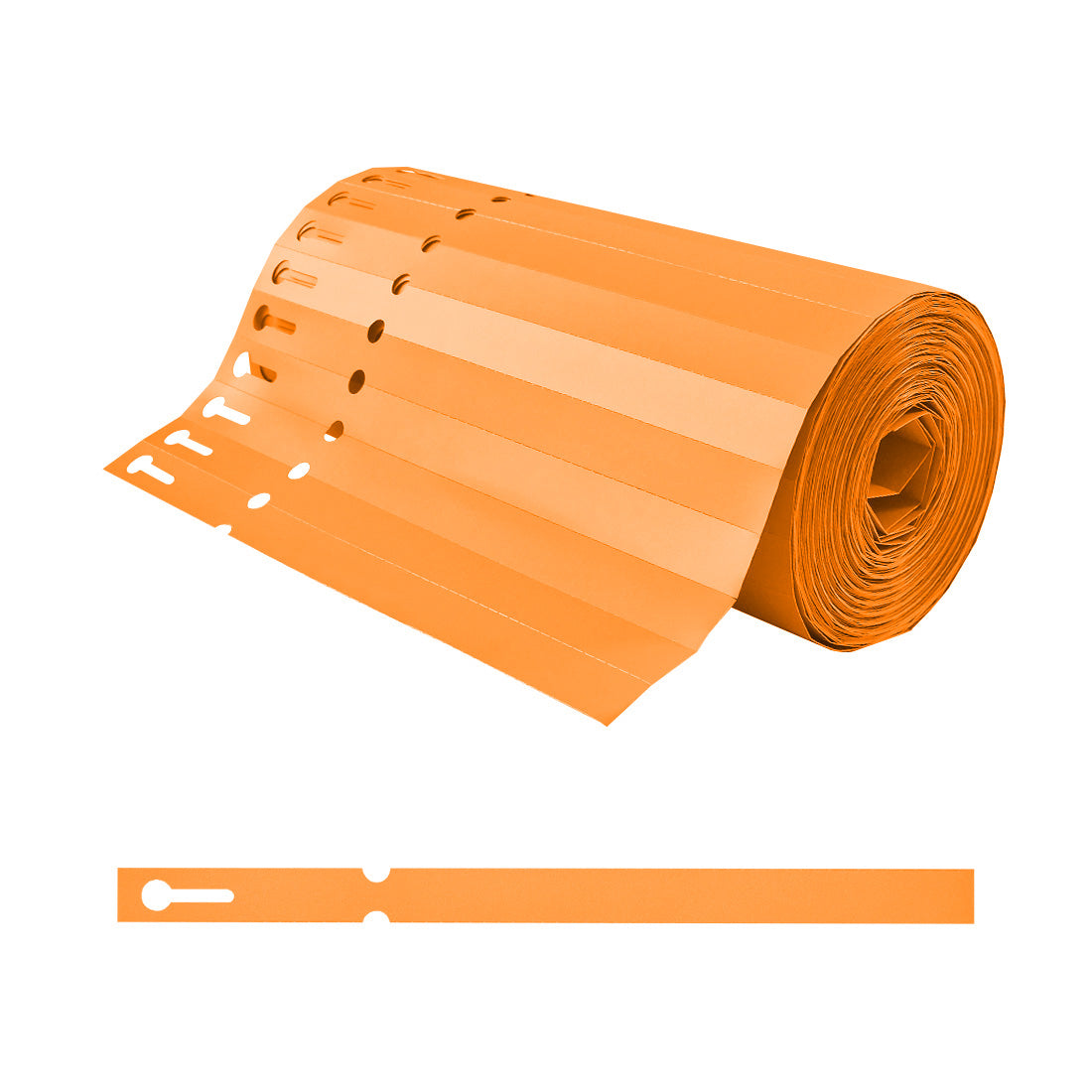 Etiquetas con ranura 200x13mm PVC, Naranja