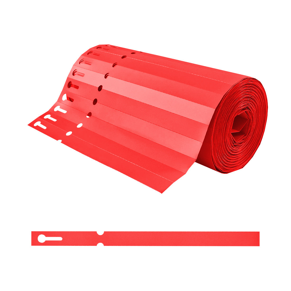 Etiquetas con ranura 200x13mm PVC, Rojo