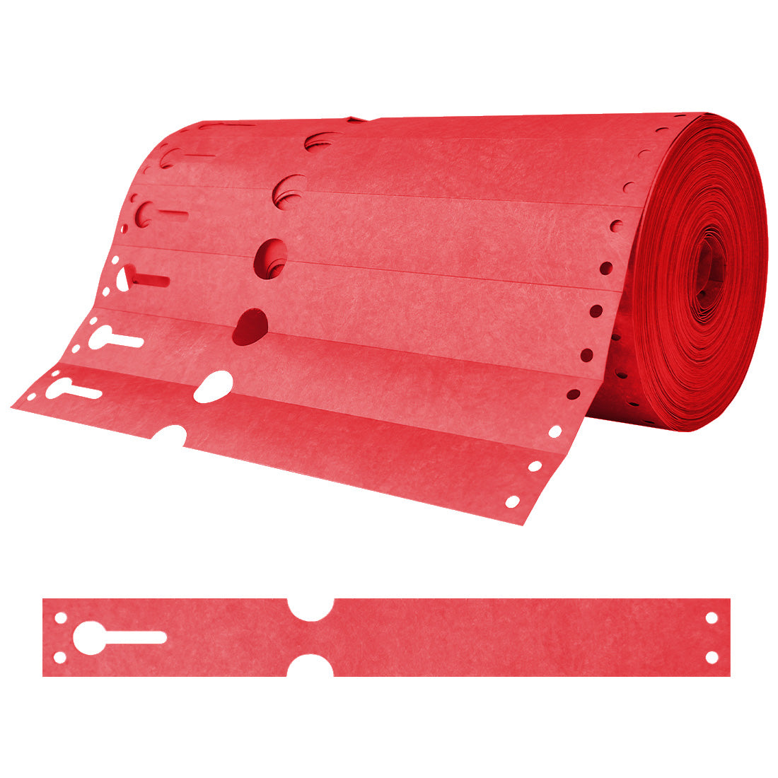 Etiquetas con ranura 220x25,4mm Tyvek, Rojo