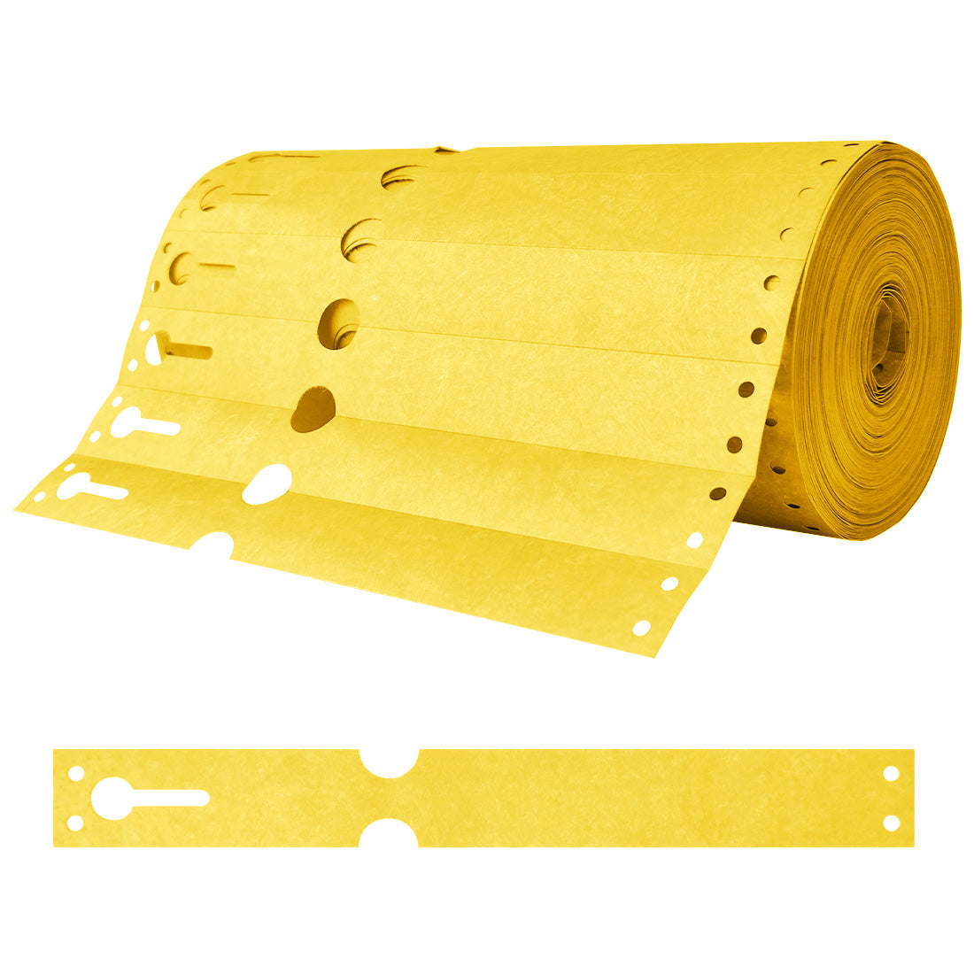 Etiquetas con ranura 220x25,4mm Tyvek, Amarillo