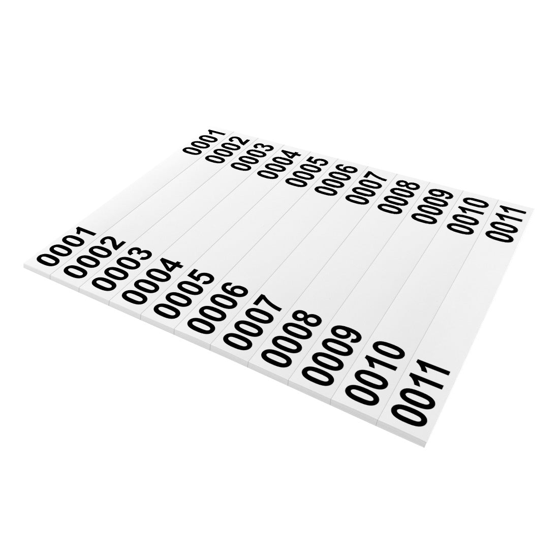 Tree tag 210x25,4mm PET - Numbered, White