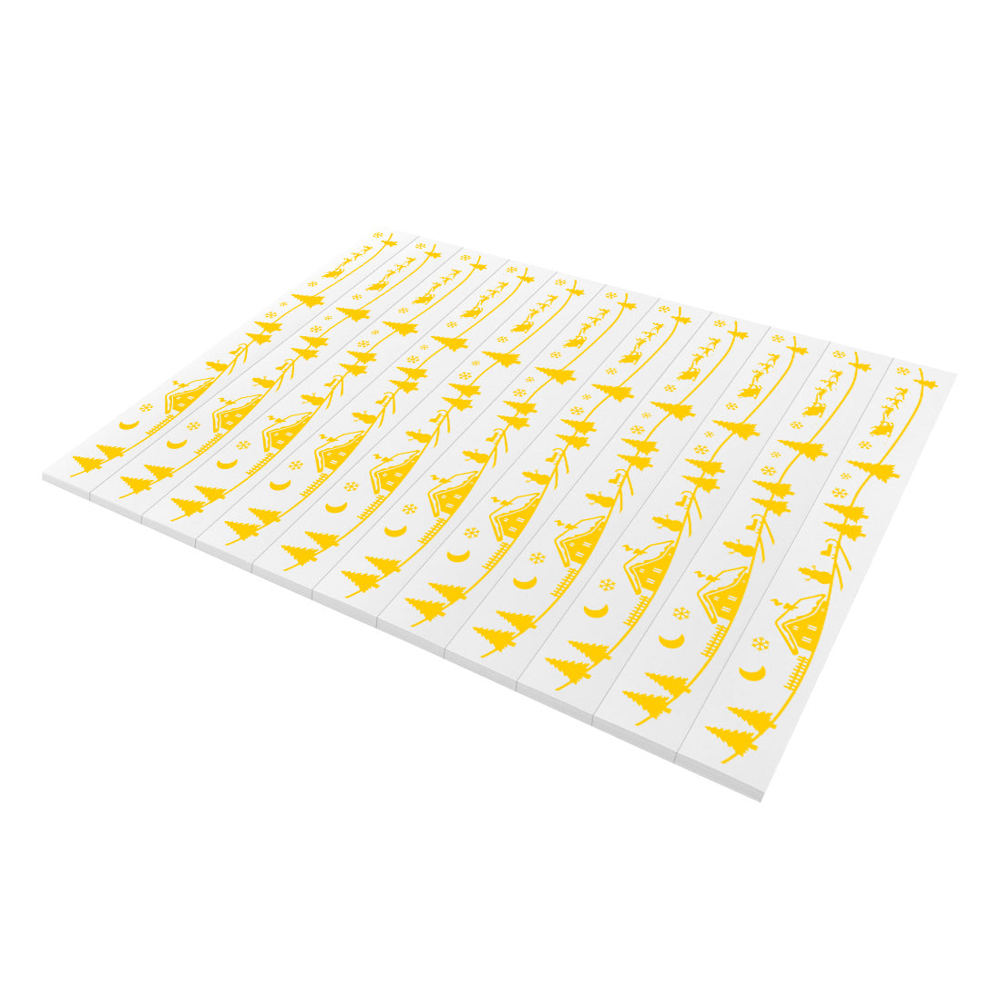 Etiquetas para árboles de Navidad 210x25,5mm PET, Amarillo