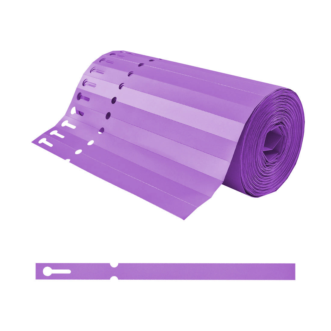 Etiquetas con ranura 200x13m  PEAD, Morado